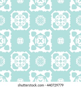 Abstract floral ornament seamless pattern of Powder Blue color for wallpapers and background.