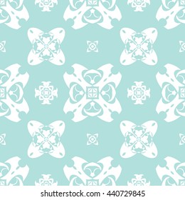Abstract floral ornament seamless pattern of Powder Blue color for wallpapers and background.
