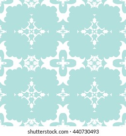 Abstract floral ornament seamless pattern of Powder Blue color for wallpapers and background.
