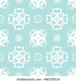 Abstract floral ornament seamless pattern of Powder Blue color for wallpapers and background.
