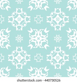 Abstract floral ornament seamless pattern of Powder Blue color for wallpapers and background.
