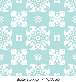 Abstract floral ornament seamless pattern of Powder Blue color for wallpapers and background.