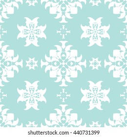 Abstract floral ornament seamless pattern of Powder Blue color for wallpapers and background.