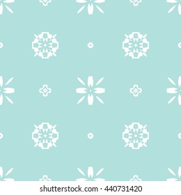 Abstract floral ornament seamless pattern of Powder Blue color for wallpapers and background.
