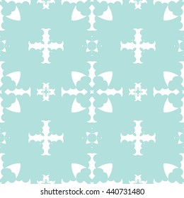 Abstract floral ornament seamless pattern of Powder Blue color for wallpapers and background.