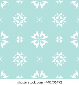 Abstract floral ornament seamless pattern of Powder Blue color for wallpapers and background.