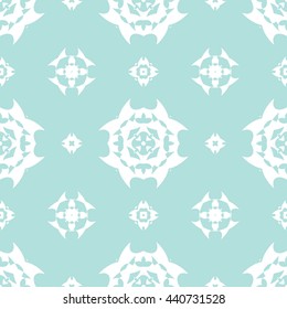 Abstract floral ornament seamless pattern of Powder Blue color for wallpapers and background.
