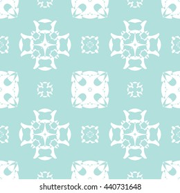 Abstract floral ornament seamless pattern of Powder Blue color for wallpapers and background.