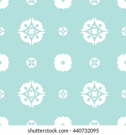 Abstract floral ornament seamless pattern of Powder Blue color for wallpapers and background.
