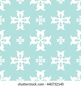 Abstract floral ornament seamless pattern of Powder Blue color for wallpapers and background.