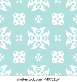 Abstract floral ornament seamless pattern of Powder Blue color for wallpapers and background.