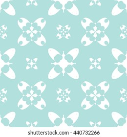 Abstract floral ornament seamless pattern of Powder Blue color for wallpapers and background.