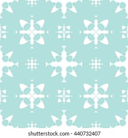 Abstract floral ornament seamless pattern of Powder Blue color for wallpapers and background.