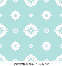 Abstract floral ornament seamless pattern of Powder Blue color for wallpapers and background.