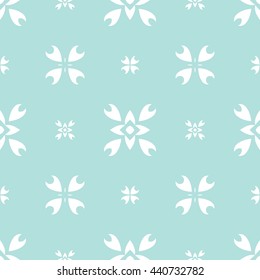 Abstract floral ornament seamless pattern of Powder Blue color for wallpapers and background.
