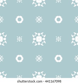 Abstract floral ornament seamless pattern of Light Blue color for wallpapers and background.
