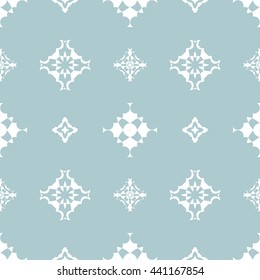 Abstract floral ornament seamless pattern of Light Blue color for wallpapers and background.