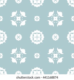 Abstract floral ornament seamless pattern of Light Blue color for wallpapers and background.