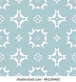 Abstract floral ornament seamless pattern of Light Blue color for wallpapers and background.