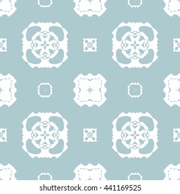 Abstract floral ornament seamless pattern of Light Blue color for wallpapers and background.