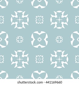 Abstract floral ornament seamless pattern of Light Blue color for wallpapers and background.