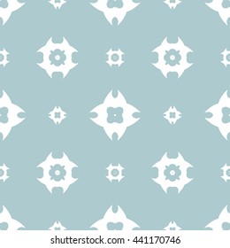 Abstract floral ornament seamless pattern of Light Blue color for wallpapers and background.