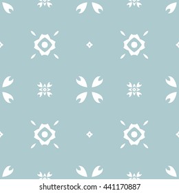 Abstract floral ornament seamless pattern of Light Blue color for wallpapers and background.
