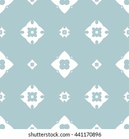 Abstract floral ornament seamless pattern of Light Blue color for wallpapers and background.