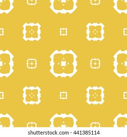 Abstract floral ornament seamless pattern of Yellow color for wallpapers and background.