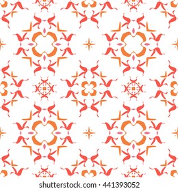 Abstract floral ornament seamless pattern of colorful for wallpapers and background.