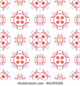 Abstract floral ornament seamless pattern of colorful for wallpapers and background.