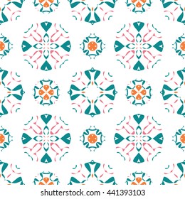 Abstract floral ornament seamless pattern of colorful for wallpapers and background.