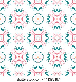 Abstract floral ornament seamless pattern of colorful for wallpapers and background.