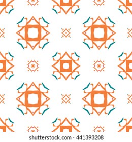 Abstract floral ornament seamless pattern of colorful for wallpapers and background.