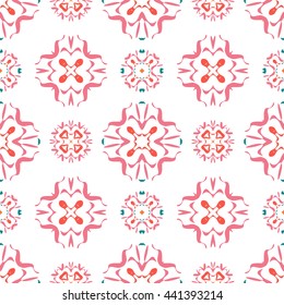 Abstract floral ornament seamless pattern of colorful for wallpapers and background.