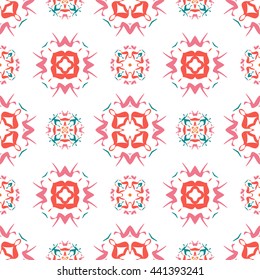 Abstract floral ornament seamless pattern of colorful for wallpapers and background.