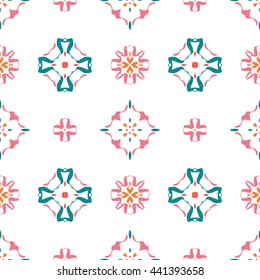 Abstract floral ornament seamless pattern of colorful for wallpapers and background.