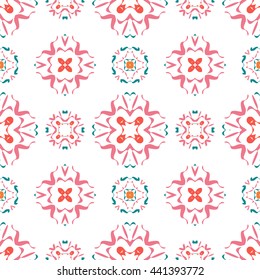 Abstract floral ornament seamless pattern of colorful for wallpapers and background.
