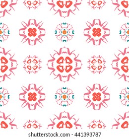 Abstract floral ornament seamless pattern of colorful for wallpapers and background.