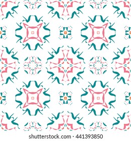 Abstract floral ornament seamless pattern of colorful for wallpapers and background.