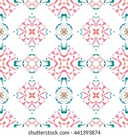 Abstract floral ornament seamless pattern of colorful for wallpapers and background.