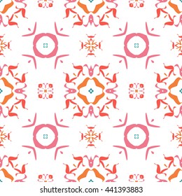 Abstract floral ornament seamless pattern of colorful for wallpapers and background.
