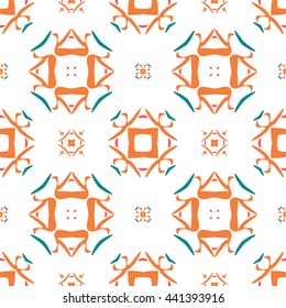 Abstract floral ornament seamless pattern of colorful for wallpapers and background.