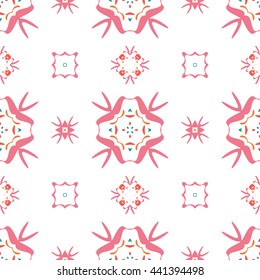 Abstract floral ornament seamless pattern of colorful for wallpapers and background.