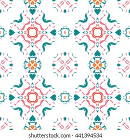 Abstract floral ornament seamless pattern of colorful for wallpapers and background.