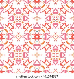 Abstract floral ornament seamless pattern of colorful for wallpapers and background.