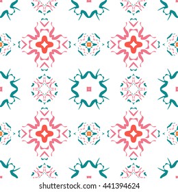 Abstract floral ornament seamless pattern of colorful for wallpapers and background.