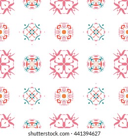 Abstract floral ornament seamless pattern of colorful for wallpapers and background.