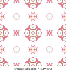 Abstract floral ornament seamless pattern of colorful for wallpapers and background.