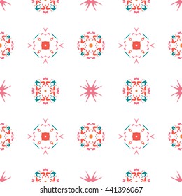 Abstract floral ornament seamless pattern of colorful for wallpapers and background.